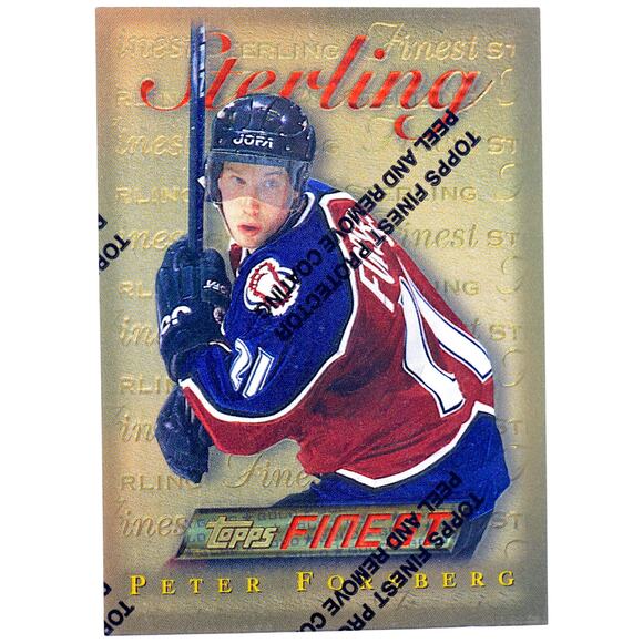 1995 Topps Finest w Coating #100 Peter Forsberg PSA 9 Colorado Avalanche - Pop 3 - Picture 3 of 6